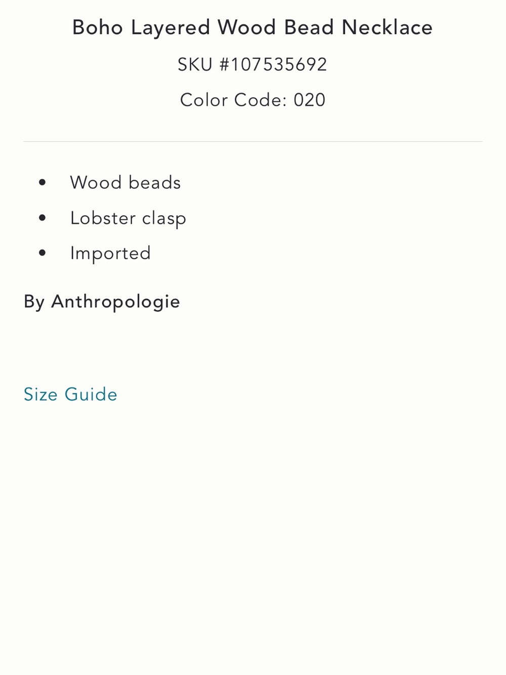 New Anthropologie boho layered wood bead necklace - Picture 4 of 5